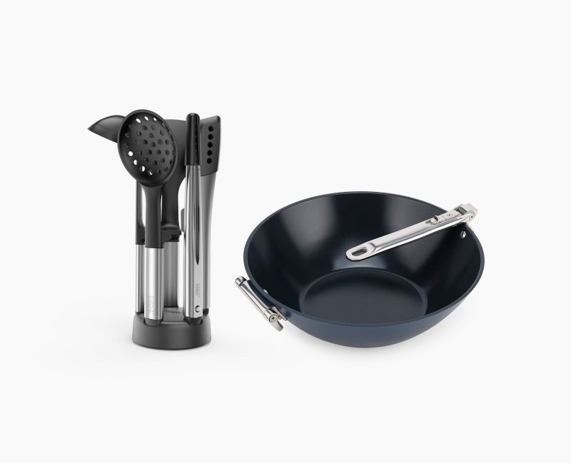 2 piece Wok Utensil Set Grey