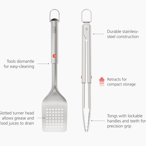 2000003 GrillOutBBQ2pcTurner TongsSet