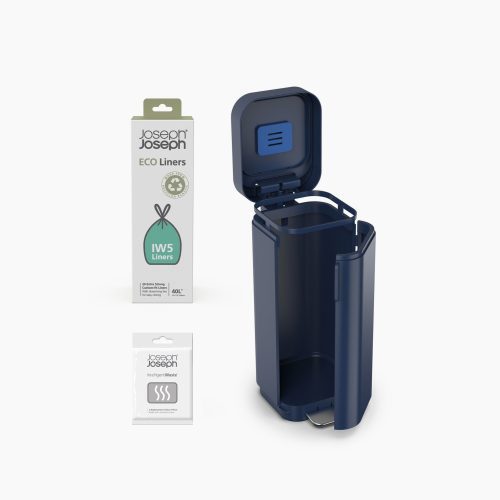 Porta 40L Easy empty Blue Pedal Bin Starter Set Grey