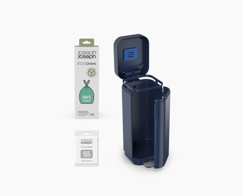 Porta 40L Easy empty Blue Pedal Bin Starter Set Grey